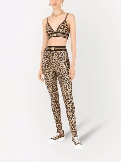 Leopard-Print Bralette Top
