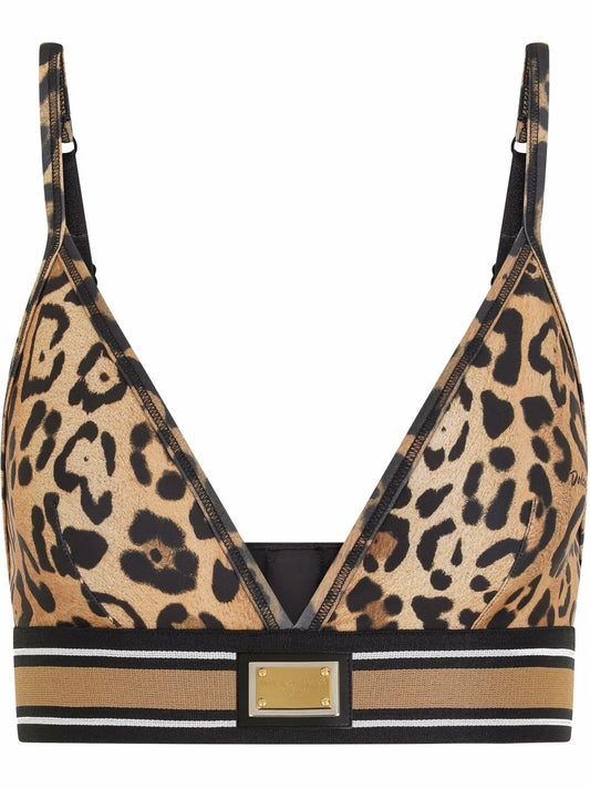 Leopard-Print Bralette Top