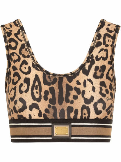 Leopard-Print Crop Top