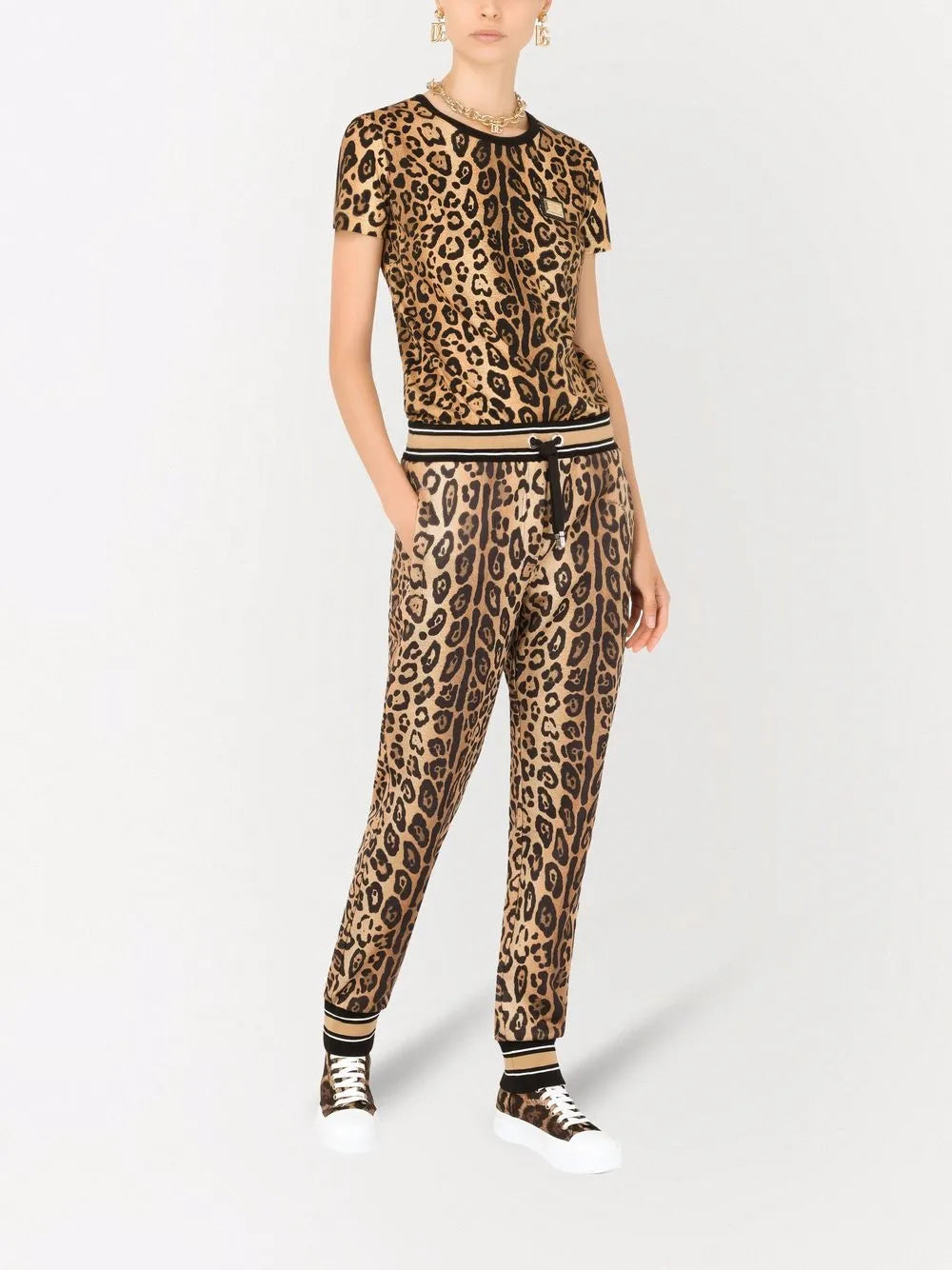Leopard-Print Short-Sleeve T-Shirt