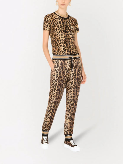 Leopard-Print Short-Sleeve T-Shirt