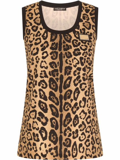 Leopard-Print Tank Top