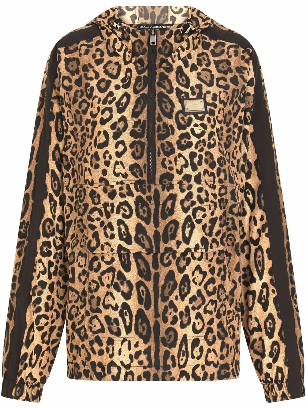 Leopard-Print Hooded Jacket