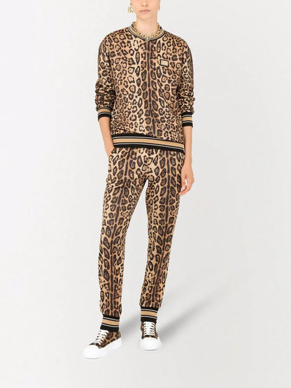 Leopard-Print Jersey Sweatshirt
