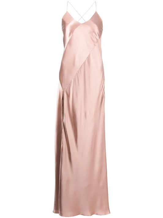 Open-Back Silk Gown