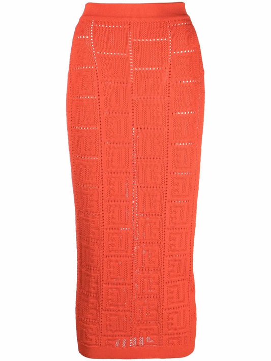 Perforated Monogram Skirt