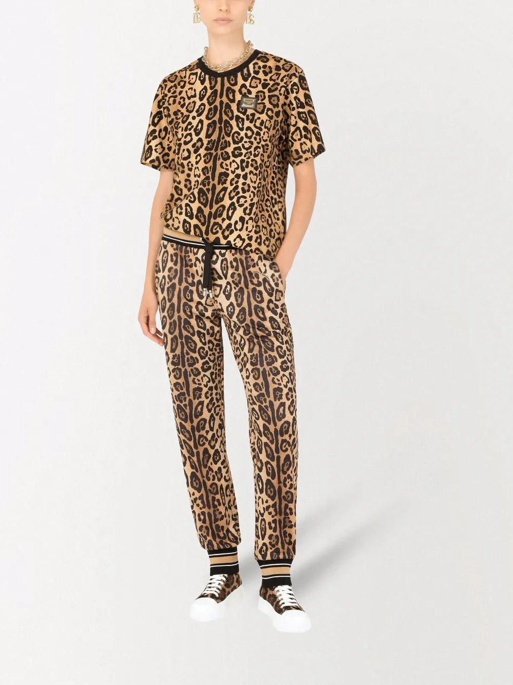 Leopard-Print Short-Sleeve T-Shirt