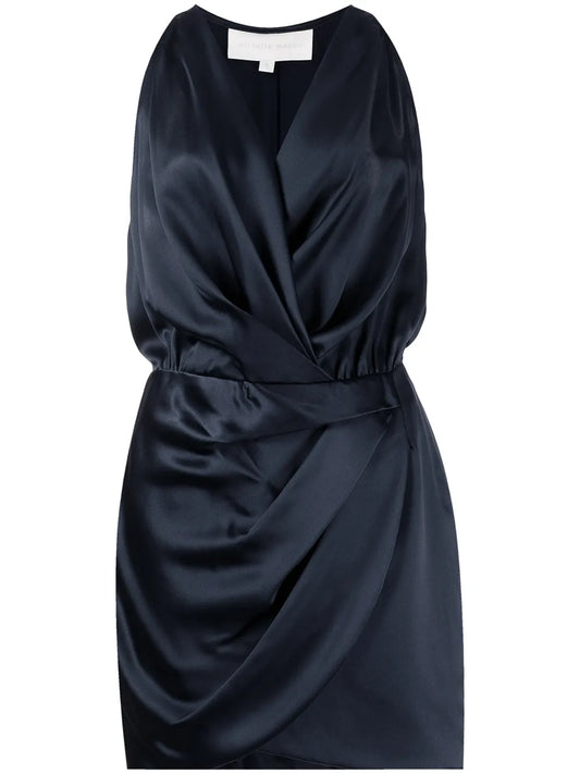 Halter Silk Mini Dress