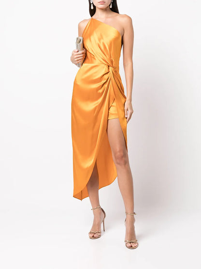 Twist Knot Silk Dress
