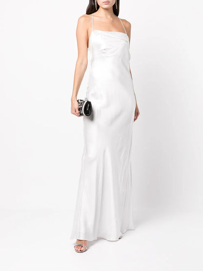 Silk Cowl Neck Gown