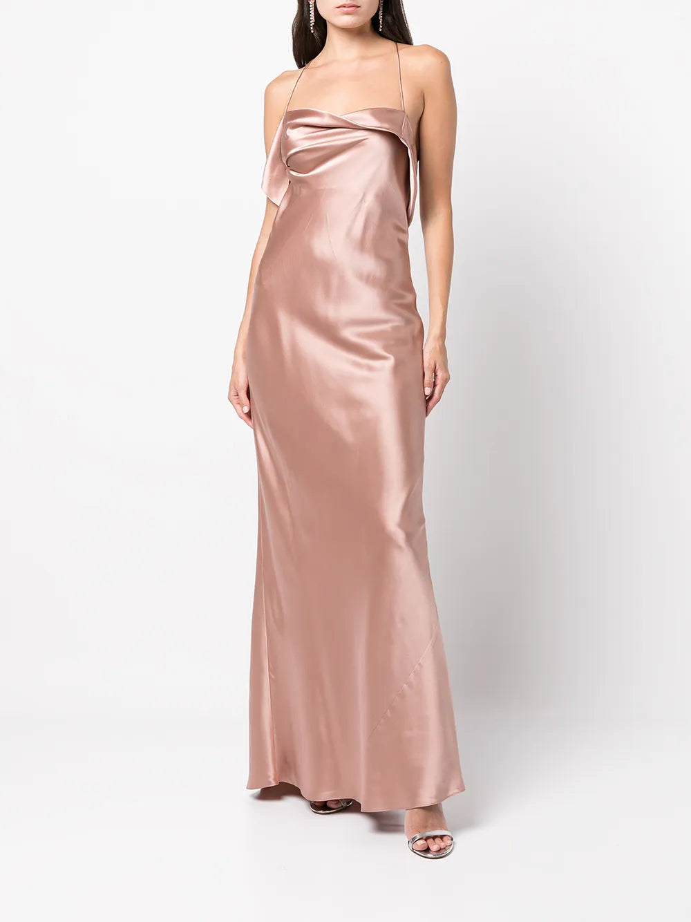 Silk Cowl Neck Gown