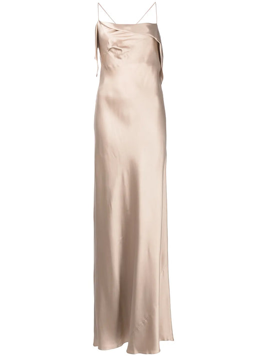 Silk Cowl Neck Gown