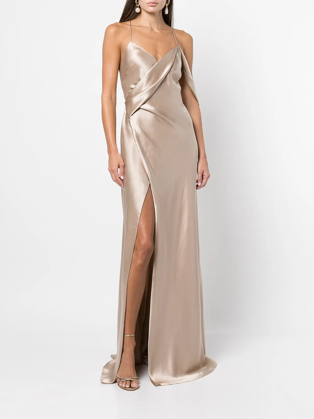 Silk Cowl Back Gown
