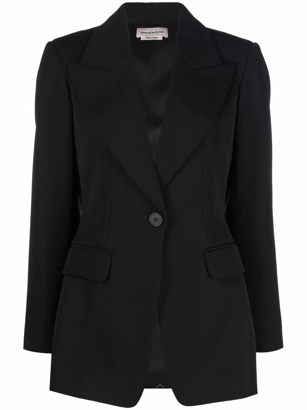 Rear-Tie Single-Breasted Blazer