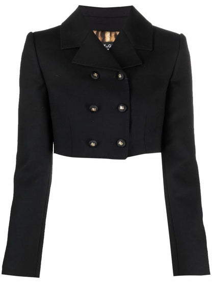 Double-Breasted Cropped Jacket