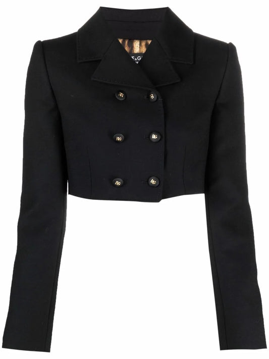 Double-Breasted Cropped Jacket