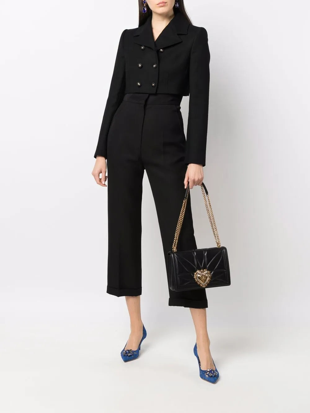 Double-Breasted Cropped Jacket