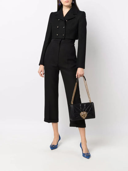 Double-Breasted Cropped Jacket