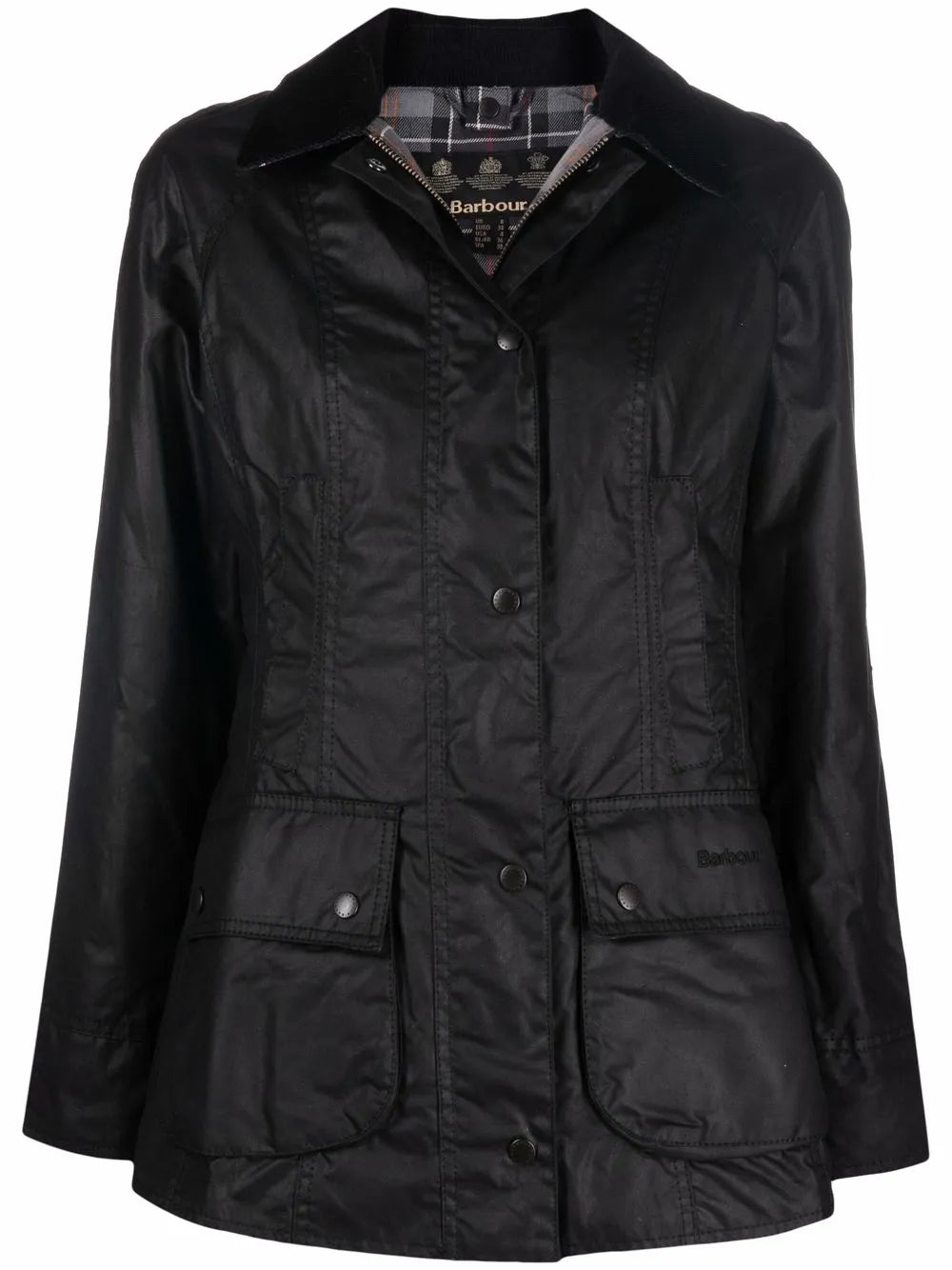 Wax-Coated Buttoned-Up Jacket