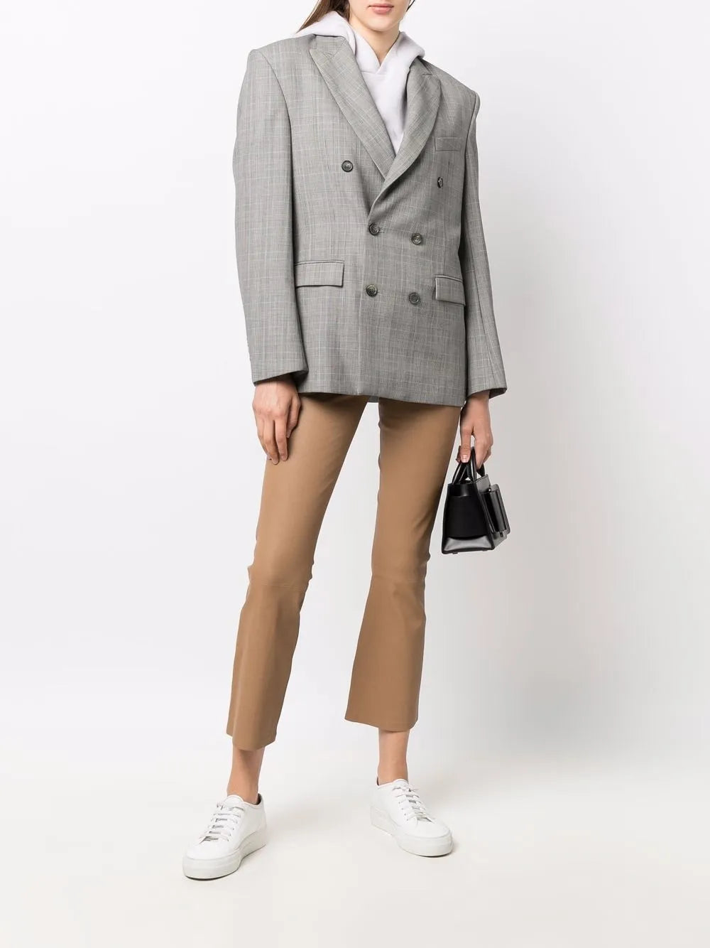 Flared Leather Trousers