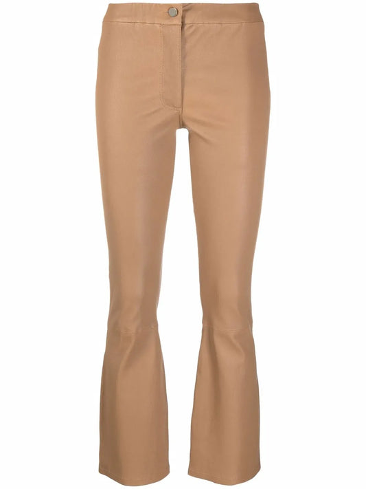 Flared Leather Trousers