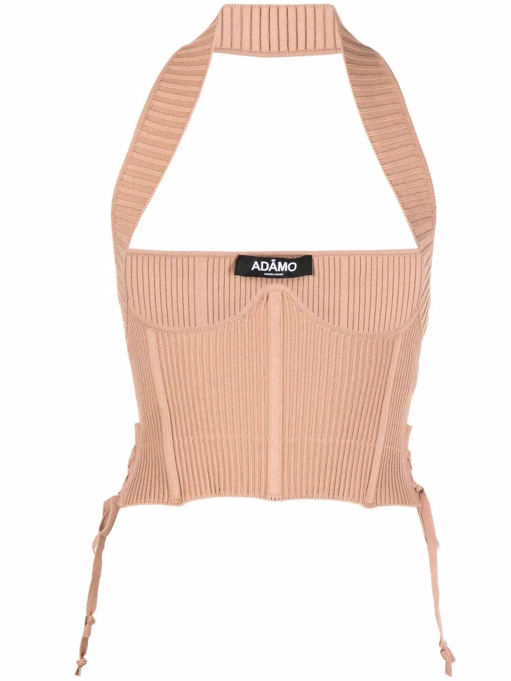 Ribbed-Knit Corset Top