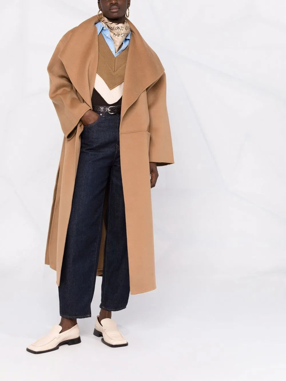 Single-Breasted Wool-Blend Coat