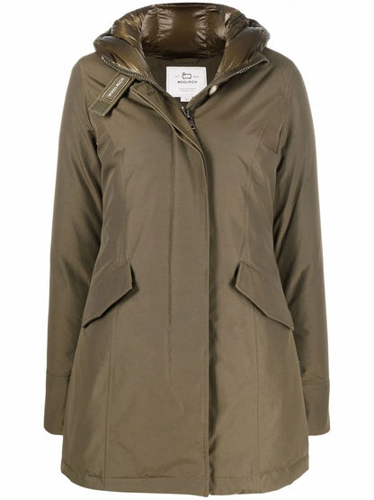 Hooded Cotton-Blend Parka Coat