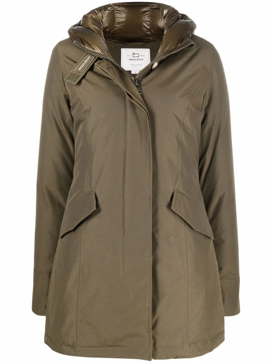 Hooded Cotton-Blend Parka Coat