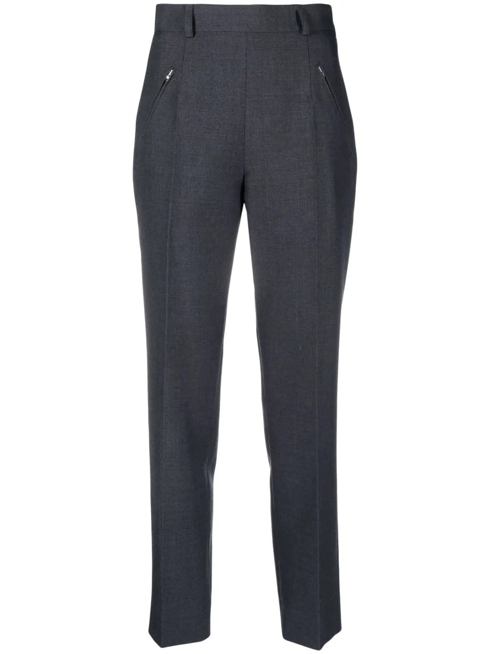 High-Waisted Slim-Fit Trousers