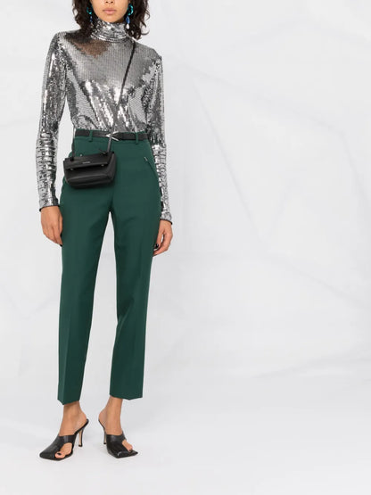 High-Rise Tailored Trousers