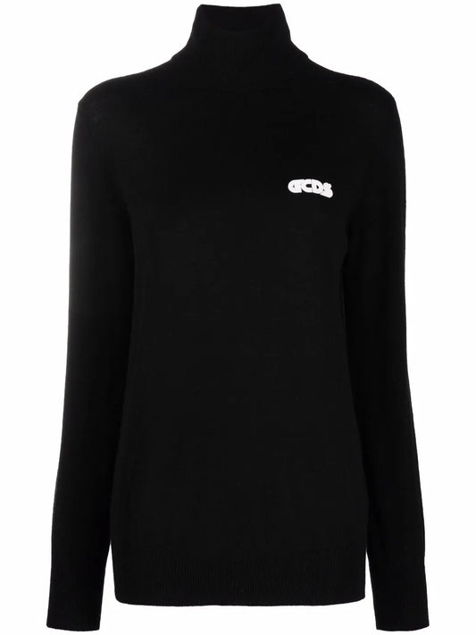 Embroidered Logo Roll Neck Jumper