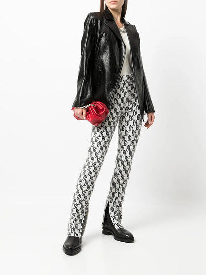 Logo Pattern Knitted Leggings