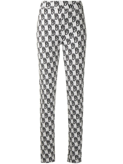 Logo Pattern Knitted Leggings
