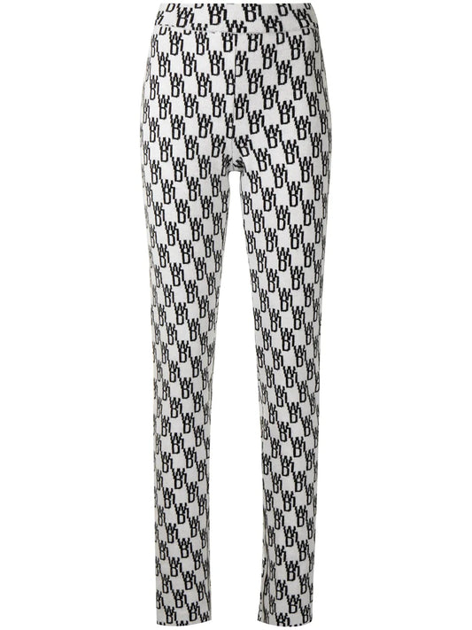Logo Pattern Knitted Leggings