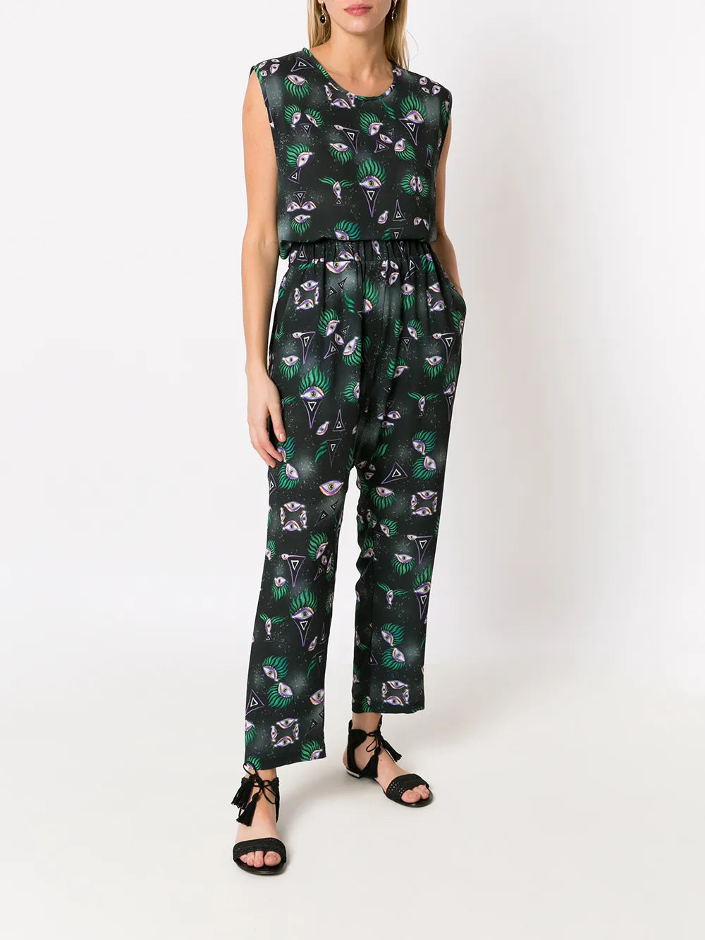 Eye-Print Straight Trousers