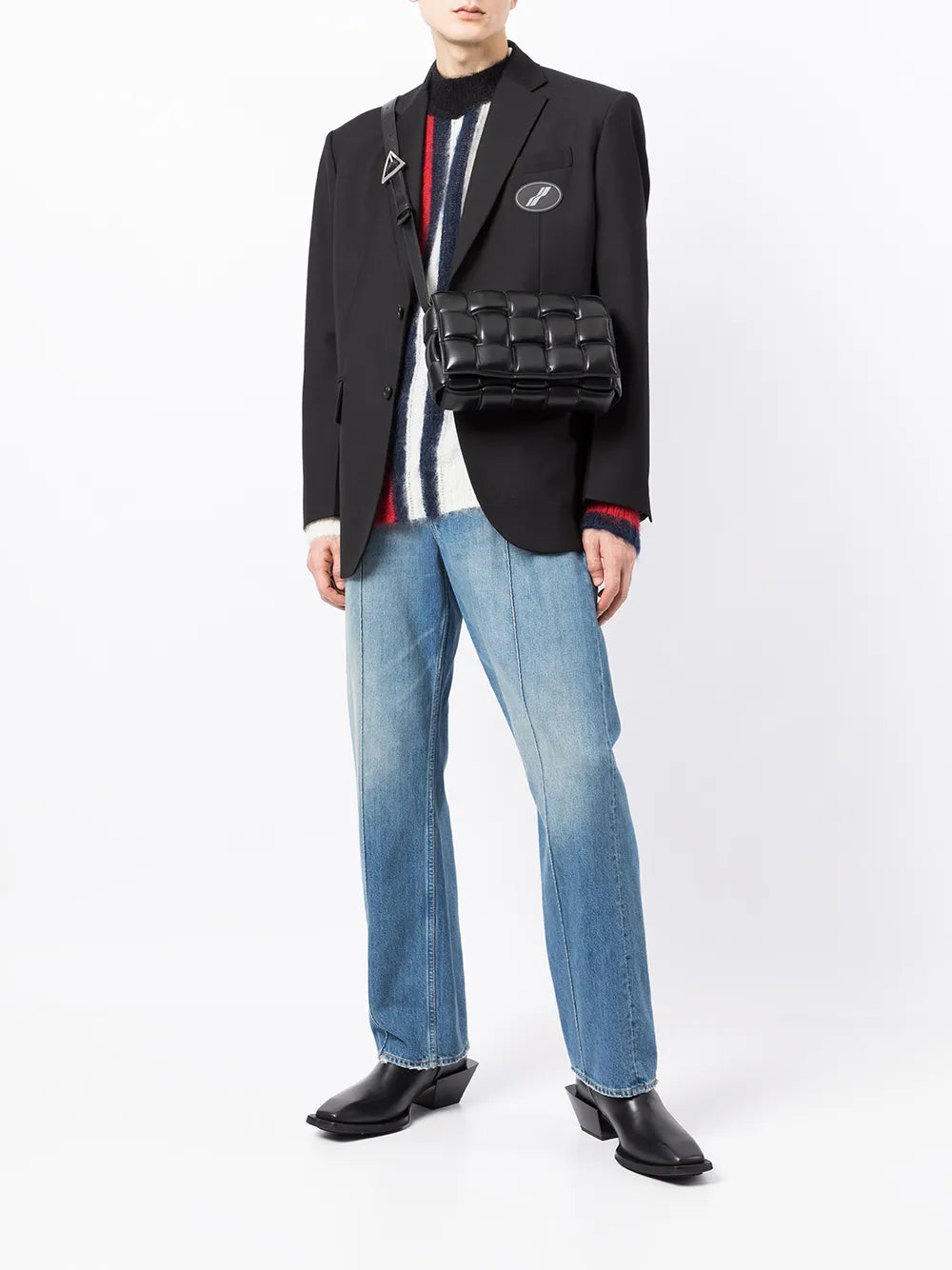 Oversized Suit Logo-Patch Blazer