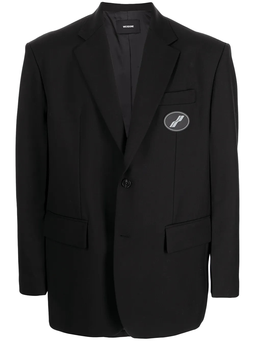 Oversized Suit Logo-Patch Blazer