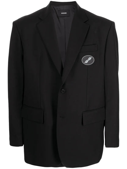 Oversized Suit Logo-Patch Blazer