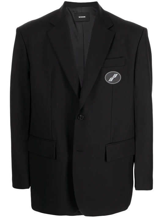 Oversized Suit Logo-Patch Blazer