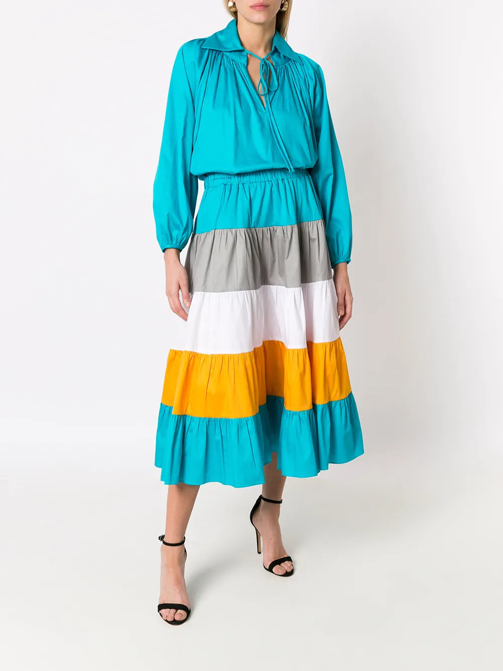 Gathered-Detail Long-Sleeved Blouse