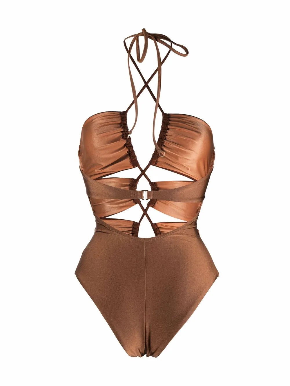 Gathered Cut-Out Swimsuit