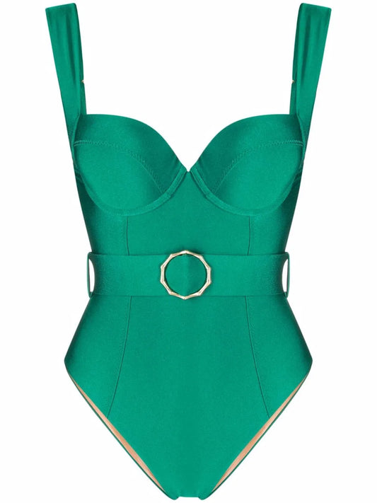 Belted One-Piece Swimsuit