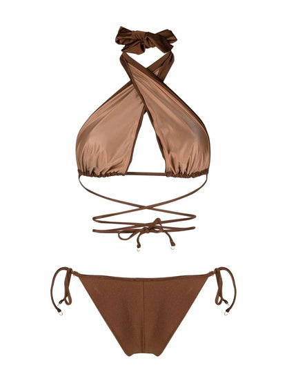Cross Front Bikini Set