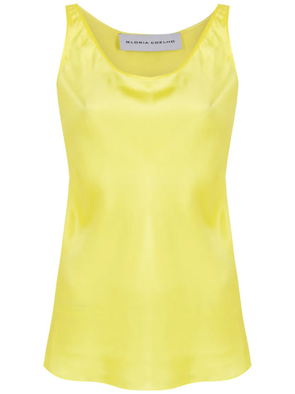 Scoop Neck Silk Vest Top