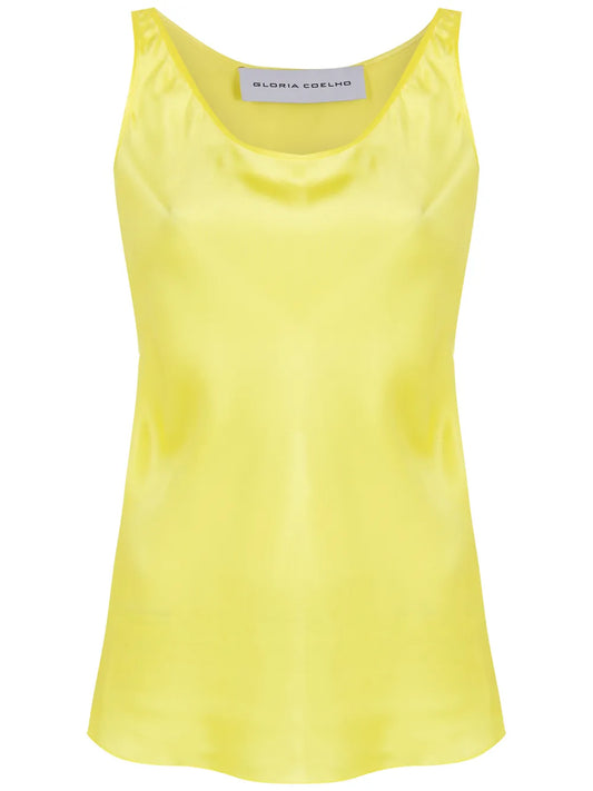Scoop Neck Silk Vest Top