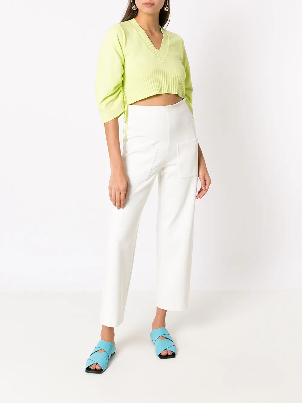 Short-Sleeved Gathered Top
