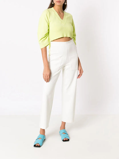 Short-Sleeved Gathered Top