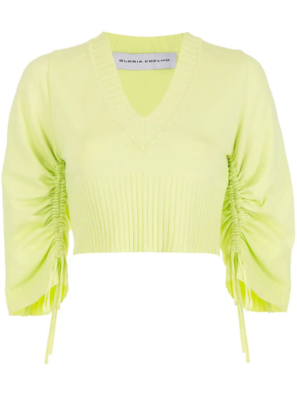 Short-Sleeved Gathered Top