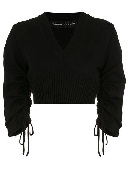 Short-Sleeved Gathered Top